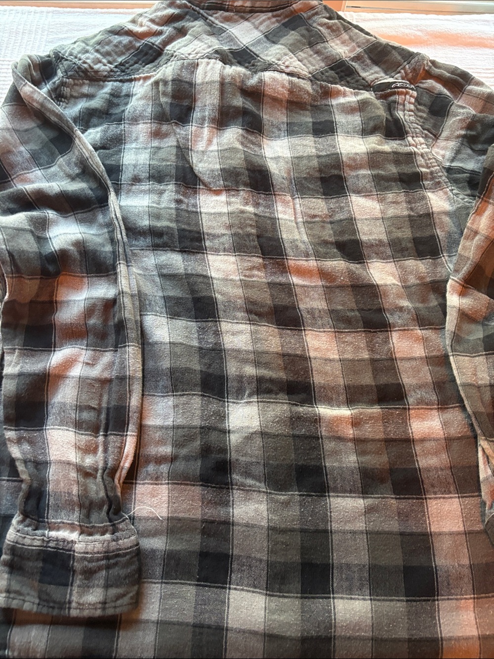 Alpinestars Black and Gray Plaid Button-Down Shirt - Picture 4 of 4